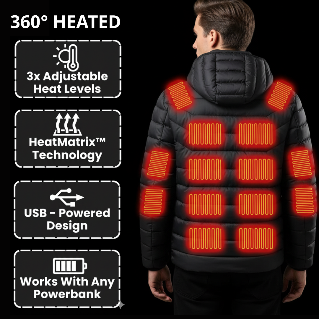 Zenitheat™ Apex 21 Heated jacket with USB power design and heat matrix technology 
